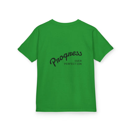 Kids Tee — ‘Progress Over Perfection’ Lotus Graphic
