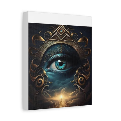 Mystical Eye Canvas Wall Art, Boho Decor, Home Wall Art, Unique Gift, Modern Artwork, Eye Design