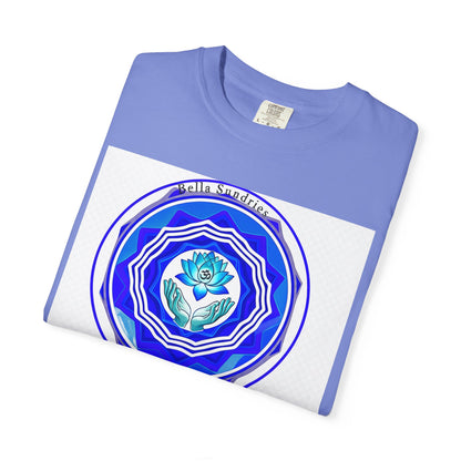 Meditative Lotus T-Shirt | Unisex Garment-Dyed Tee for Yoga Lovers, Mindfulness Wear, Gift for Meditation, Casual Style