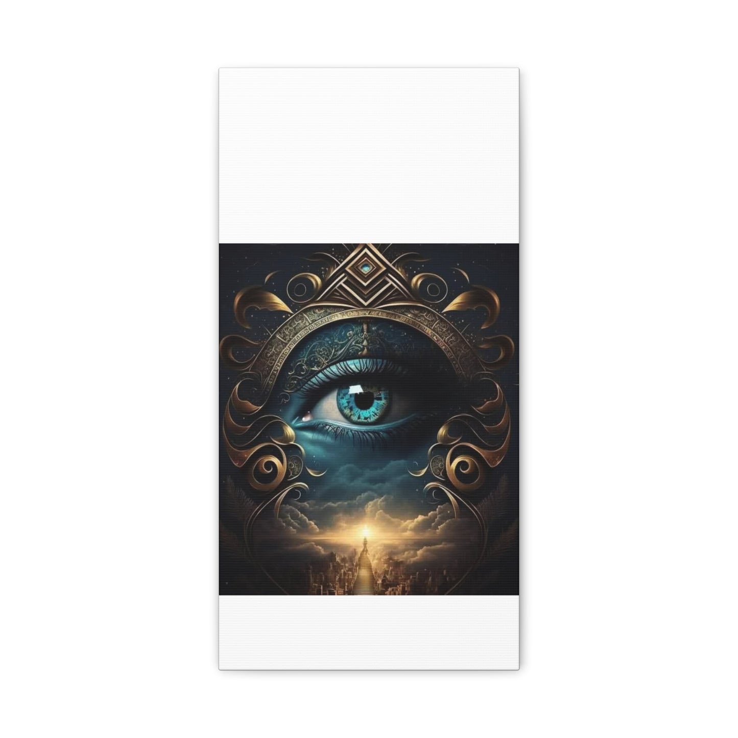 Mystical Eye Canvas Wall Art, Boho Decor, Home Wall Art, Unique Gift, Modern Artwork, Eye Design