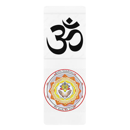 Om & Lotus Design Rubber Yoga Mat | Eco-Friendly, Non-Slip, Yoga Gift for Meditation, Home Practice, Fitness
