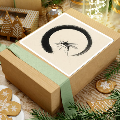 Elegant Mosquito Kiss-Cut Stickers | Artistic Insect Design, Perfect for Laptop, Journals, Eco-Friendly Decor, Gift Ideas