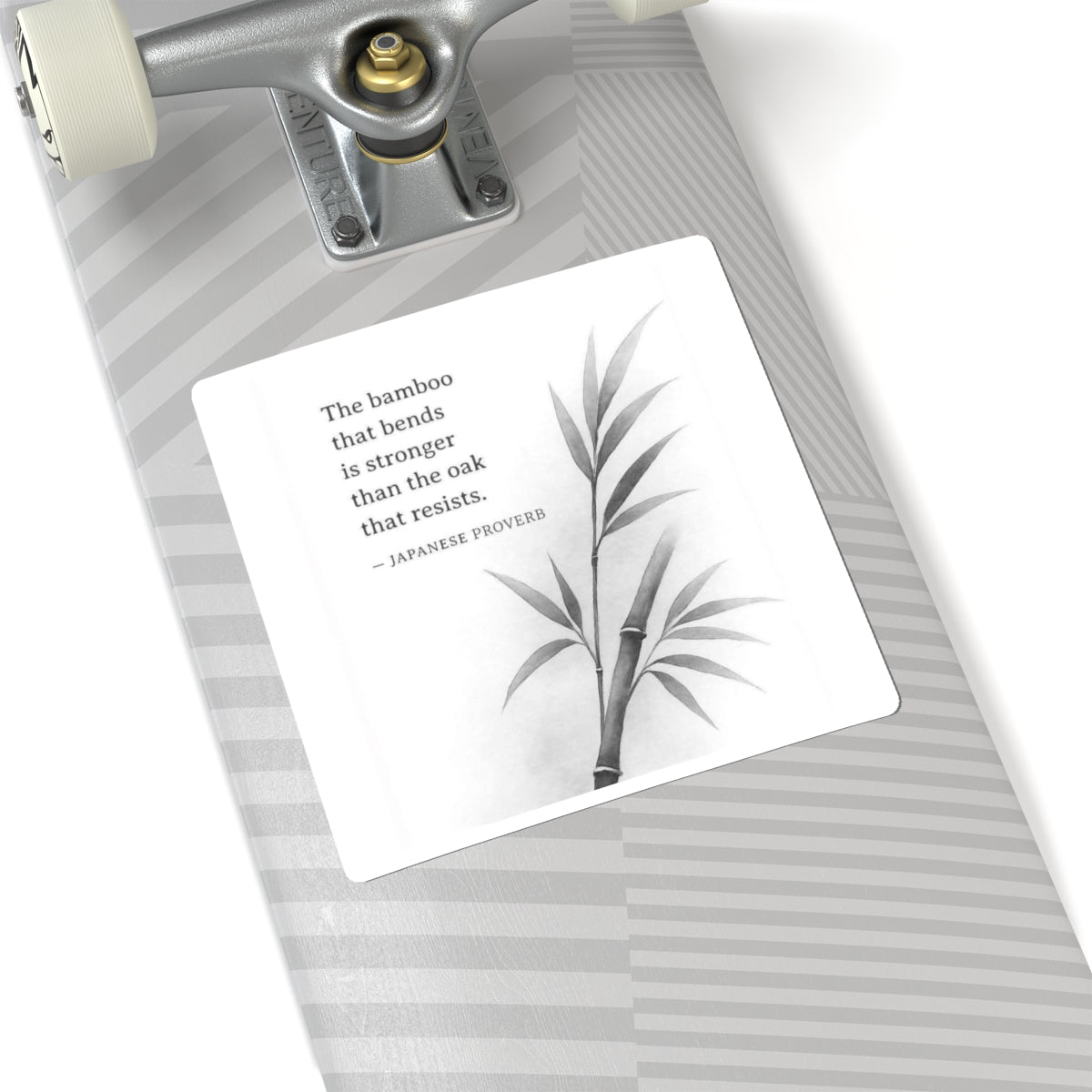 Mindful Bamboo Quote Stickers, Inspirational Vinyl Decals, Nature-Themed Art, Gift for Motivation, Journal Decoration, Laptop Stickers