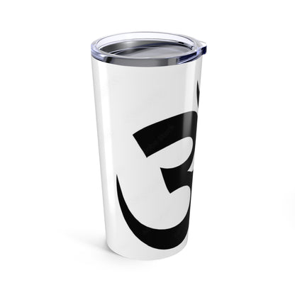 Om Symbol Stainless Steel Tumbler, 20oz Yoga Travel Mug, Meditation Drinkware, Zen Gift, Spiritual Beverage Container
