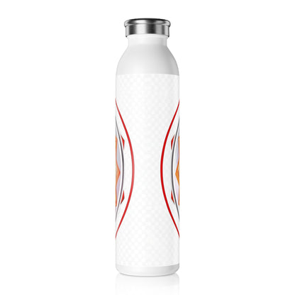 Lotus Design Slim Water Bottle, Eco-Friendly Drinkware, Yoga Gift, Inspirational Water Bottle, Wellness Hydration Companion