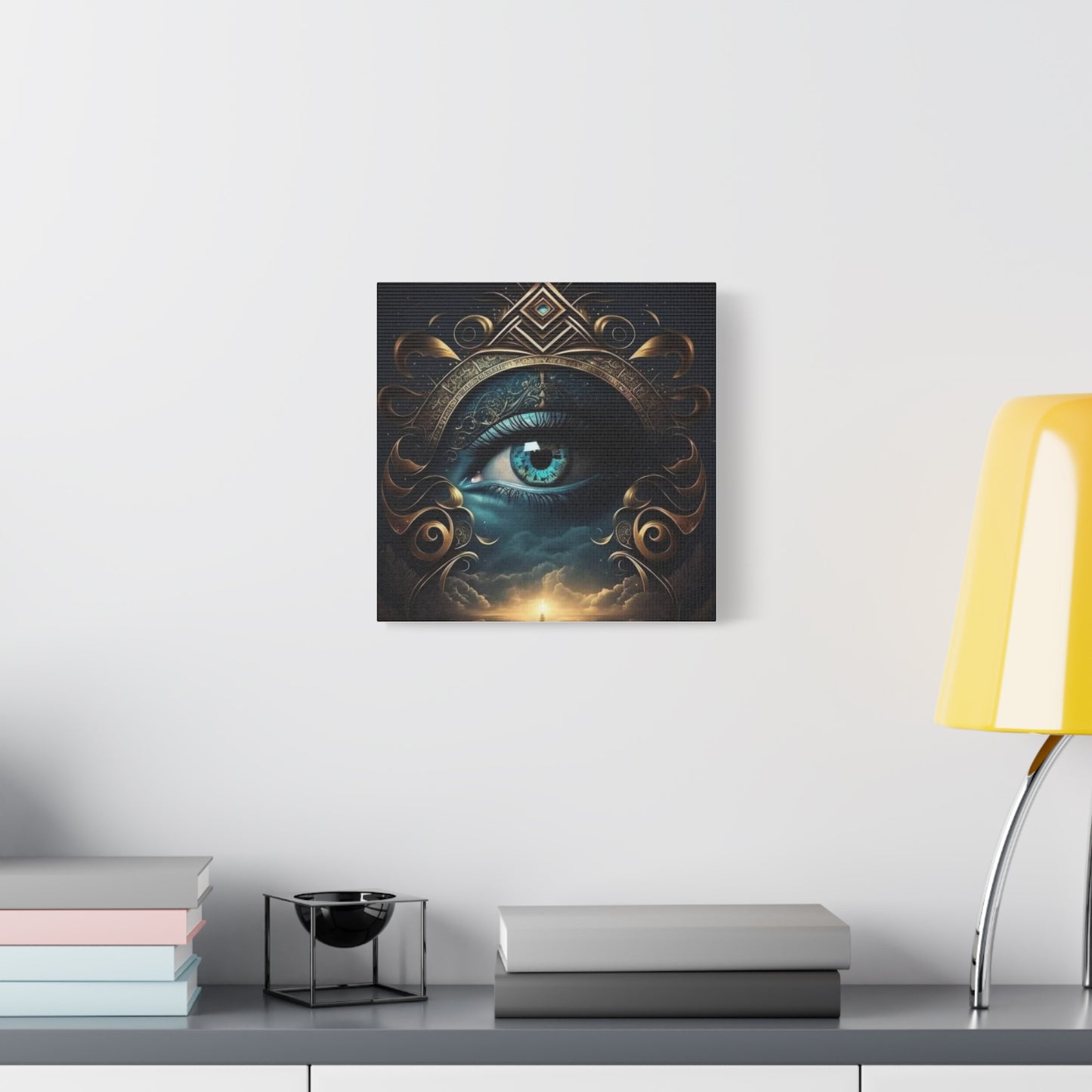 Mystical Eye Canvas Wall Art, Boho Decor, Home Wall Art, Unique Gift, Modern Artwork, Eye Design