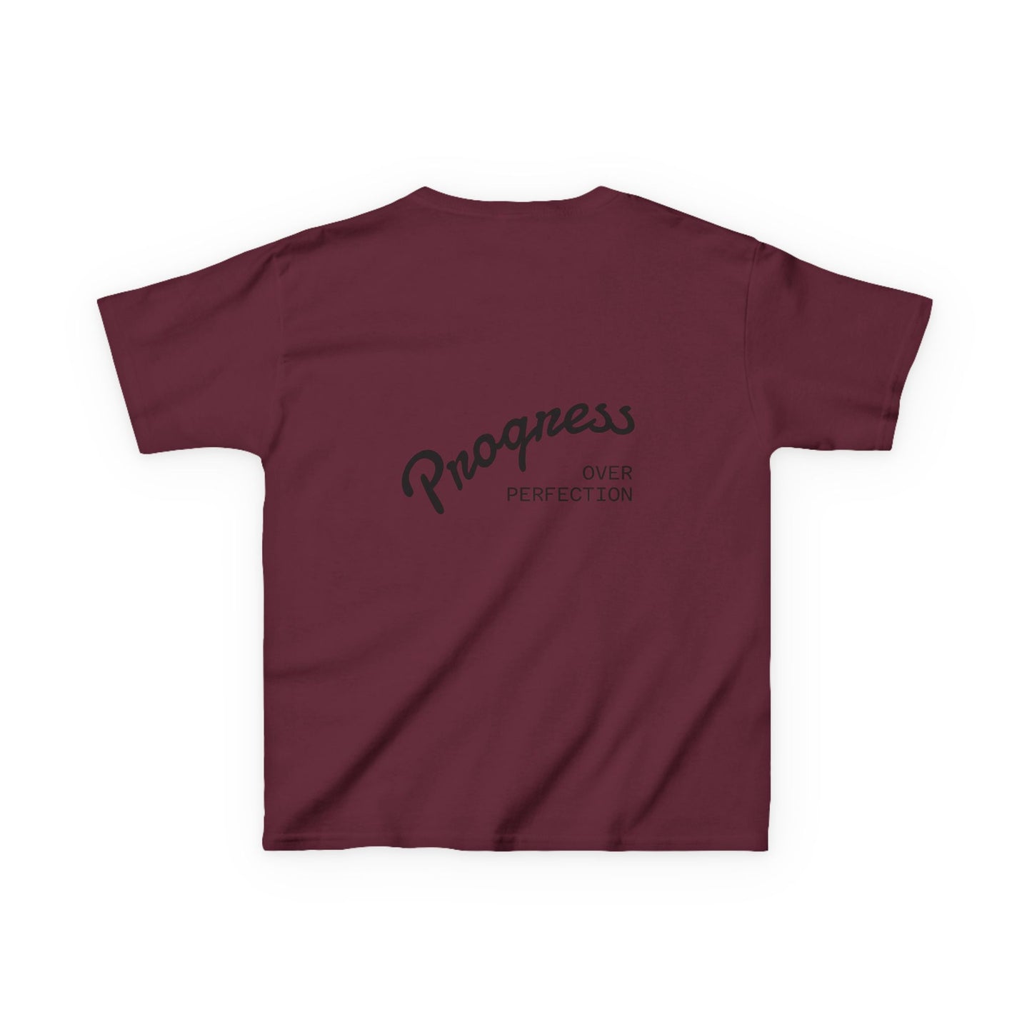 Kids Tee — ‘Progress Over Perfection’ Lotus Graphic