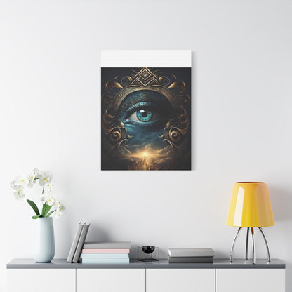 Mystical Eye Canvas Wall Art, Boho Decor, Home Wall Art, Unique Gift, Modern Artwork, Eye Design