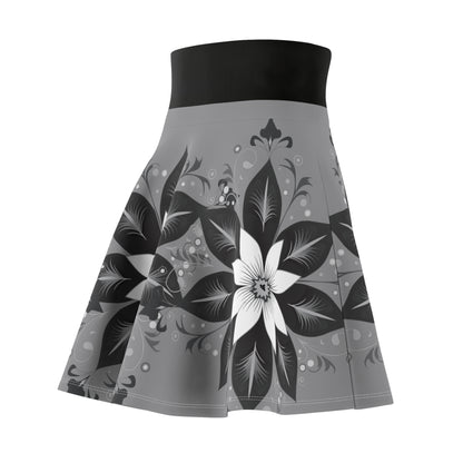 Chic Floral Women's Skater Skirt, Trendy Outfit, Casual Wear, Spring Fashion, Perfect for Parties, Floral Print Skirt