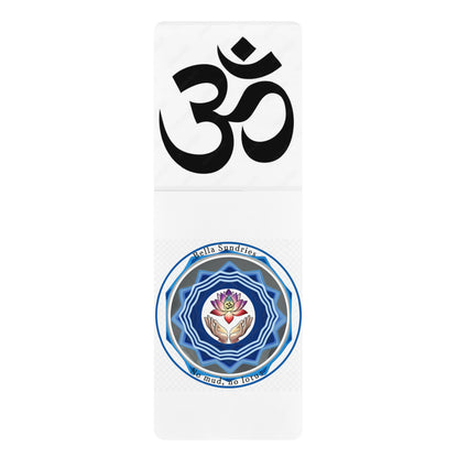 Om & Lotus Design Rubber Yoga Mat | Eco-Friendly, Non-Slip, Yoga Gift for Meditation, Home Practice, Fitness