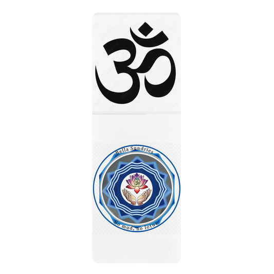 Om & Lotus Design Rubber Yoga Mat | Eco-Friendly, Non-Slip, Yoga Gift for Meditation, Home Practice, Fitness