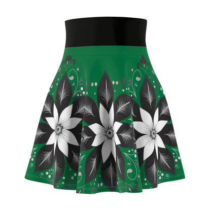 Chic Floral Women's Skater Skirt, Trendy Outfit, Casual Wear, Spring Fashion, Perfect for Parties, Floral Print Skirt