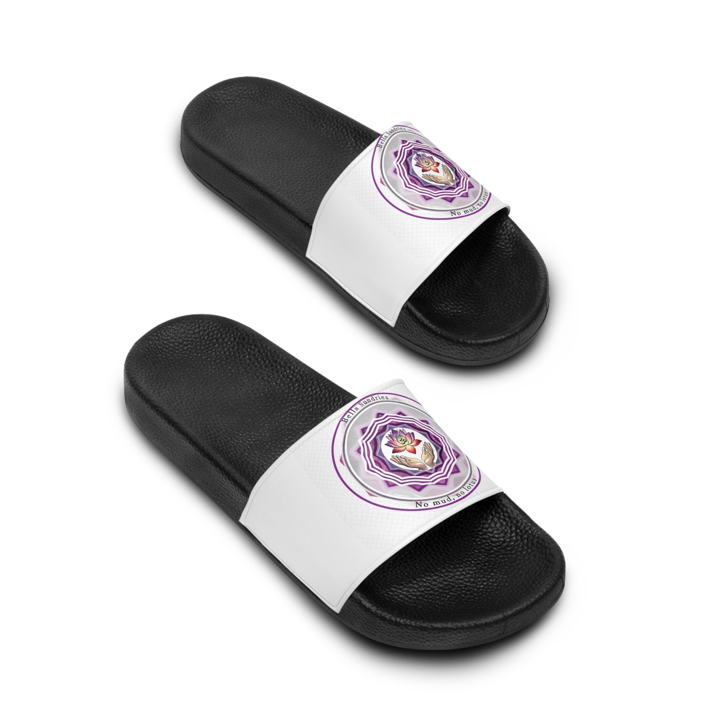 Spiritual Men's Slide Sandals with Logo Design, Relaxation Footwear, Summer Slides, Beach Wear, Casual Slip-Ons, Gift for Him
