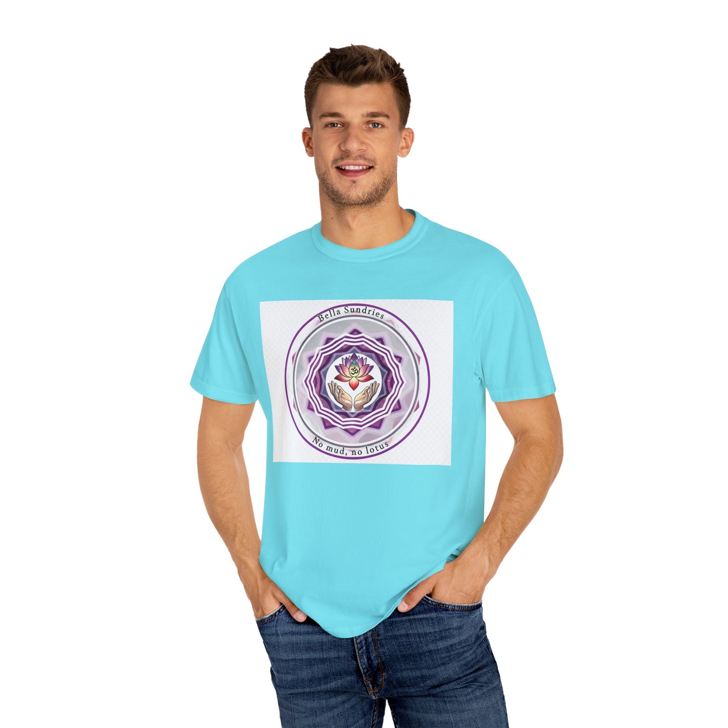 Spiritual Mandala T-Shirt, Unisex Garment-Dyed Tee for Meditation, Yoga, Mindfulness, Gift for Him/Her, Boho Chic Wear