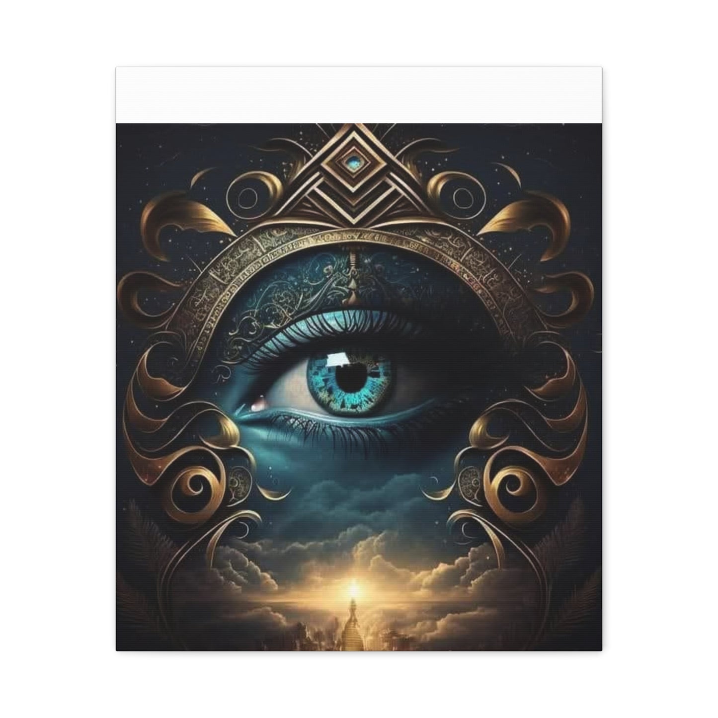 Mystical Eye Canvas Wall Art, Boho Decor, Home Wall Art, Unique Gift, Modern Artwork, Eye Design