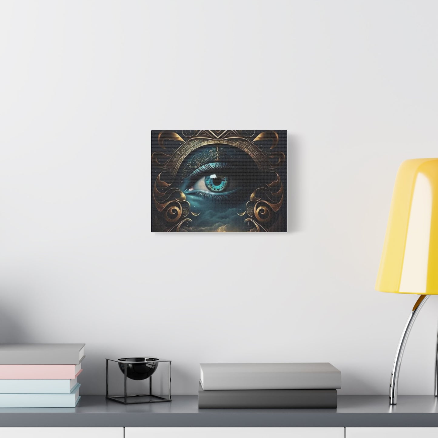 Mystical Eye Canvas Wall Art, Boho Decor, Home Wall Art, Unique Gift, Modern Artwork, Eye Design