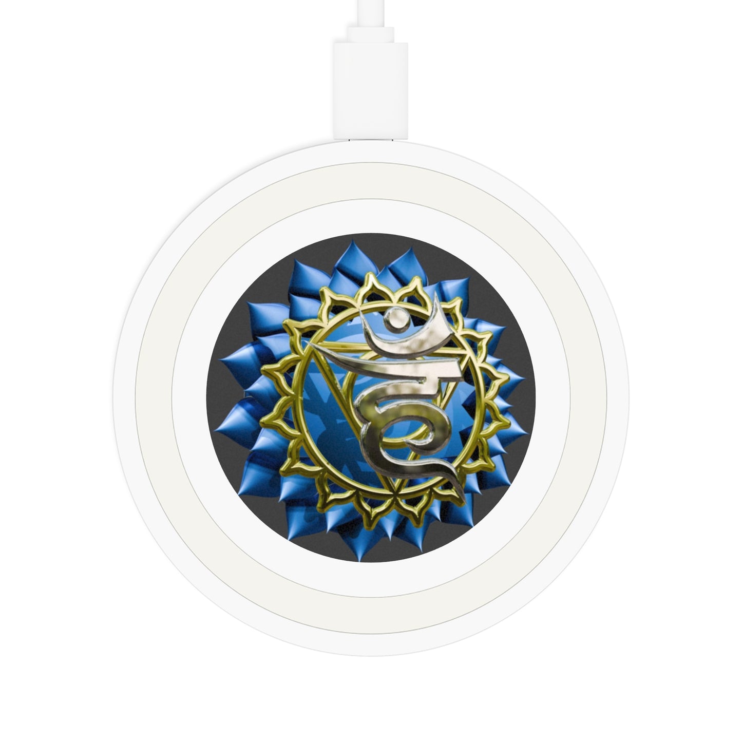 Quake Chakra Wireless Charging Pad, Reiki Charger, Boho Desk Accessory, Meditation Gift, Zen Home Decor, Spiritual Tech