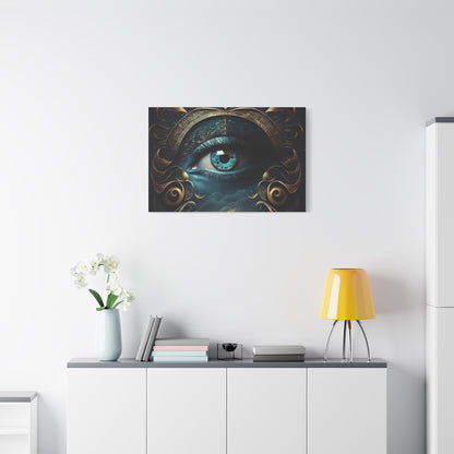 Mystical Eye Canvas Wall Art, Boho Decor, Home Wall Art, Unique Gift, Modern Artwork, Eye Design