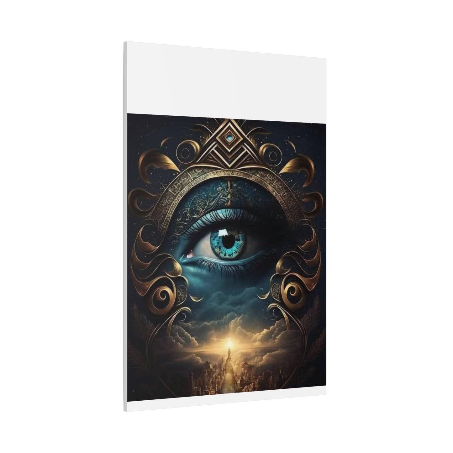 Mystical Eye Canvas Wall Art, Boho Decor, Home Wall Art, Unique Gift, Modern Artwork, Eye Design