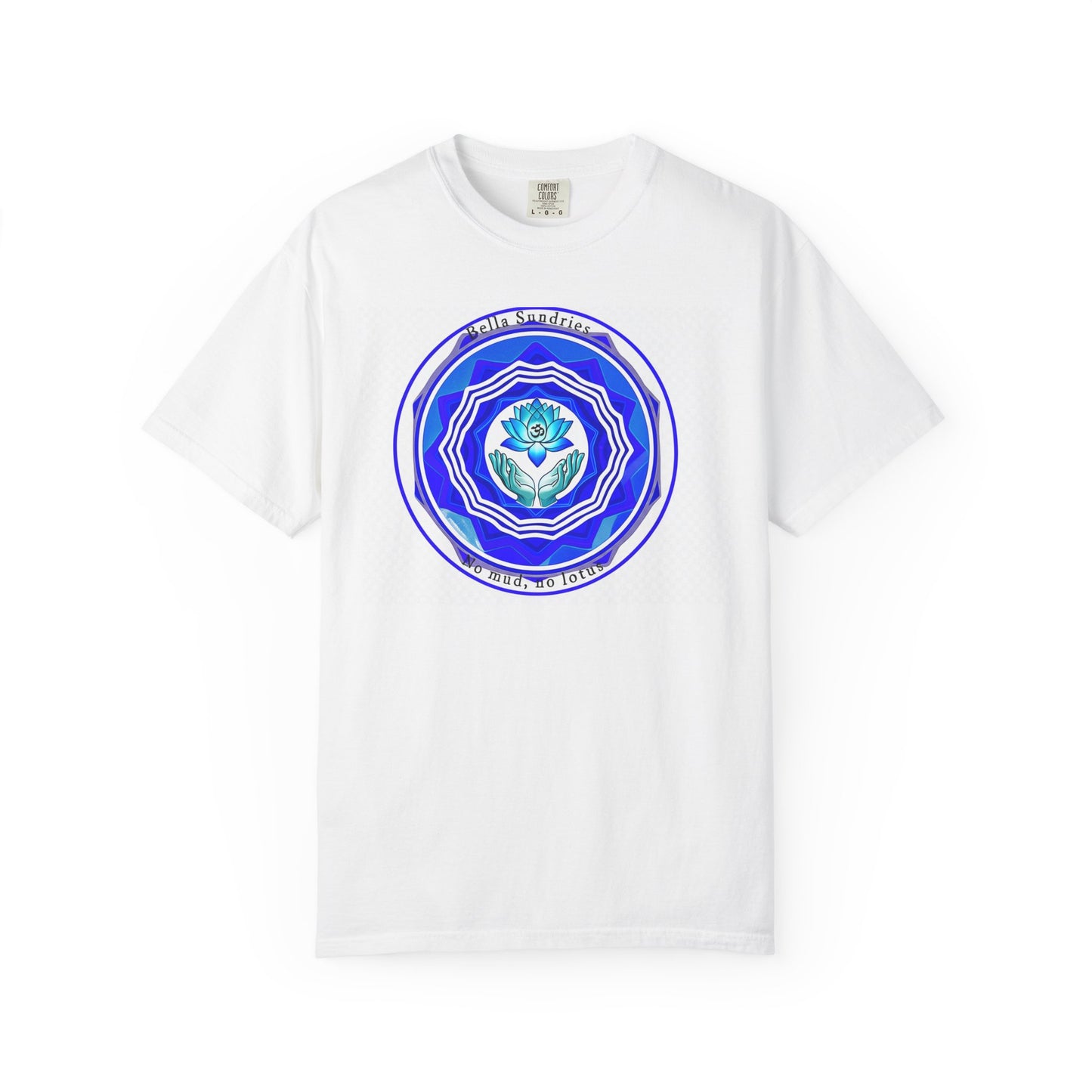 Meditative Lotus T-Shirt | Unisex Garment-Dyed Tee for Yoga Lovers, Mindfulness Wear, Gift for Meditation, Casual Style