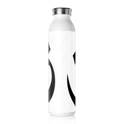 Stylish Slim Water Bottle with Om Symbol, Yoga Gift, Reusable Water Bottle, Eco-Friendly Drinkware, Perfect for Fitness and Meditation