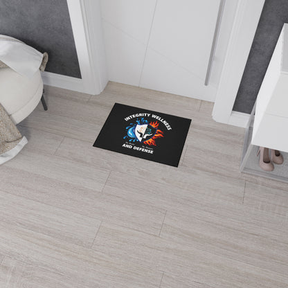 Integrity Wellness Floor Mat — "No Roots No Flowers" Shield Design