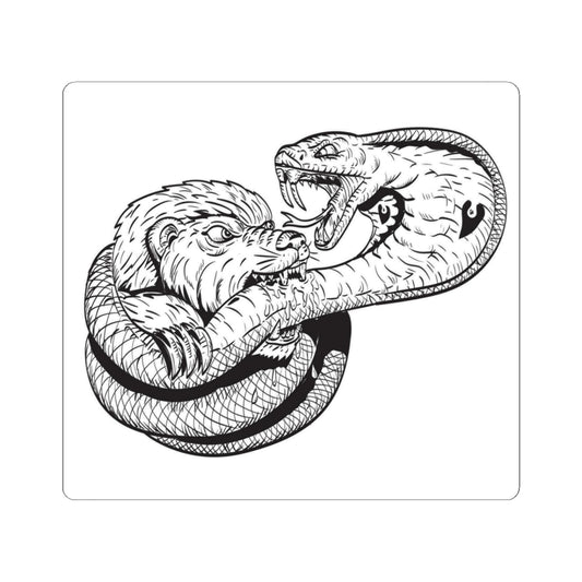Serpent and Bear Kiss-Cut Stickers | Unique Art Sticker for Laptop, Journal, Water Bottle, Gift Ideas, Home Decor