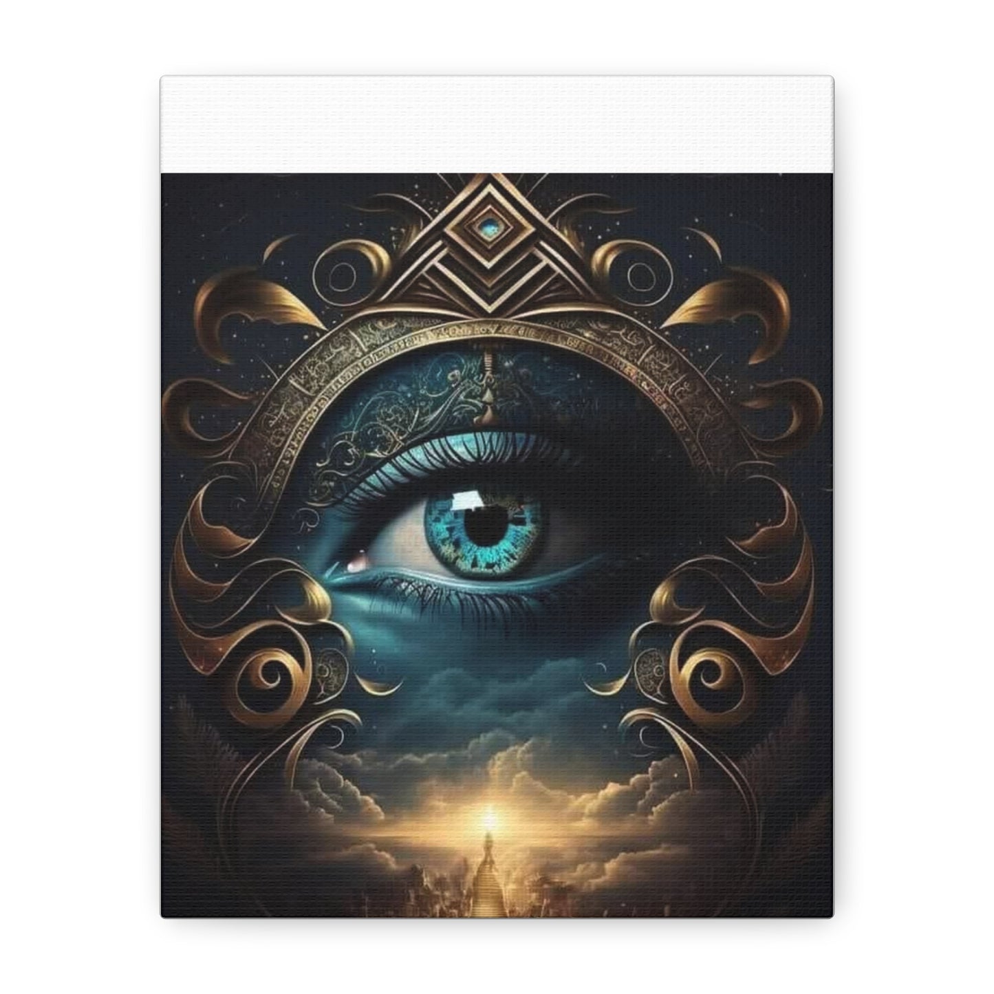 Mystical Eye Canvas Wall Art, Boho Decor, Home Wall Art, Unique Gift, Modern Artwork, Eye Design