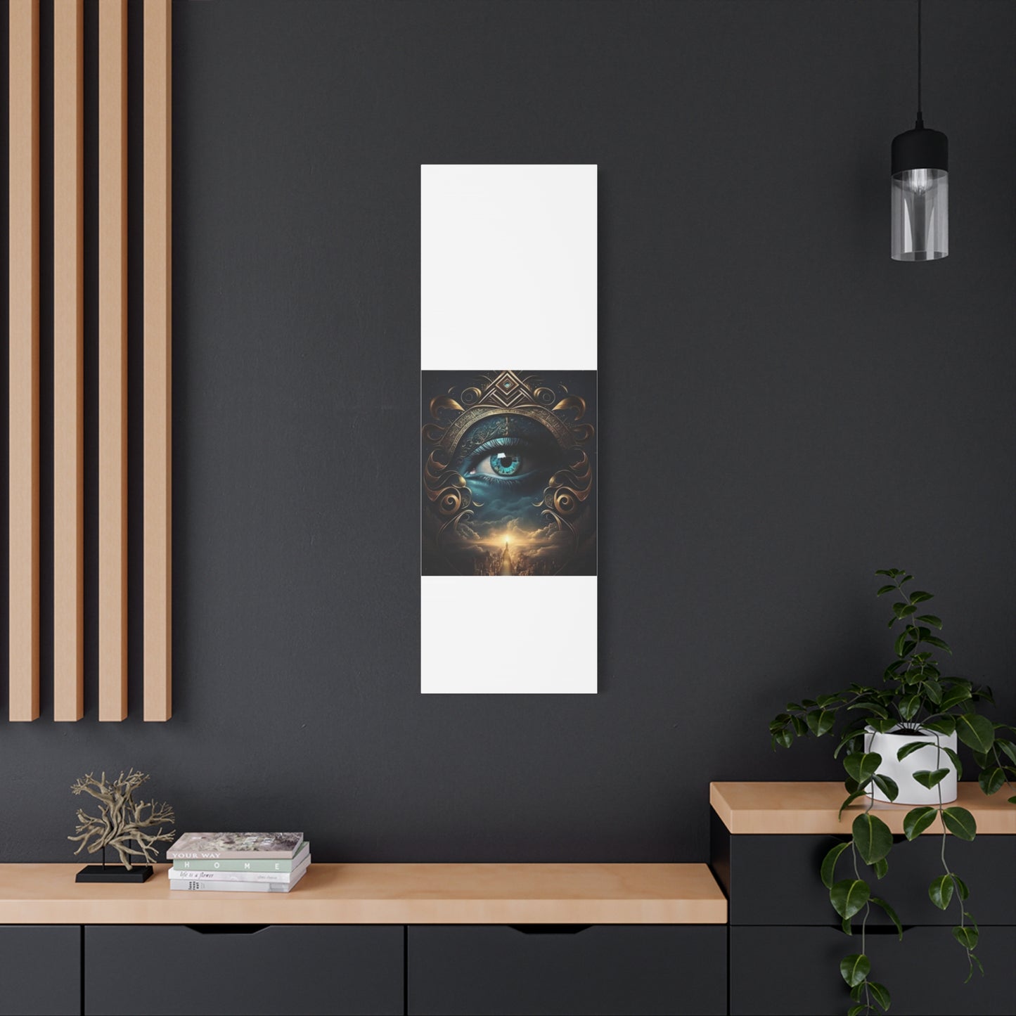 Mystical Eye Canvas Wall Art, Boho Decor, Home Wall Art, Unique Gift, Modern Artwork, Eye Design