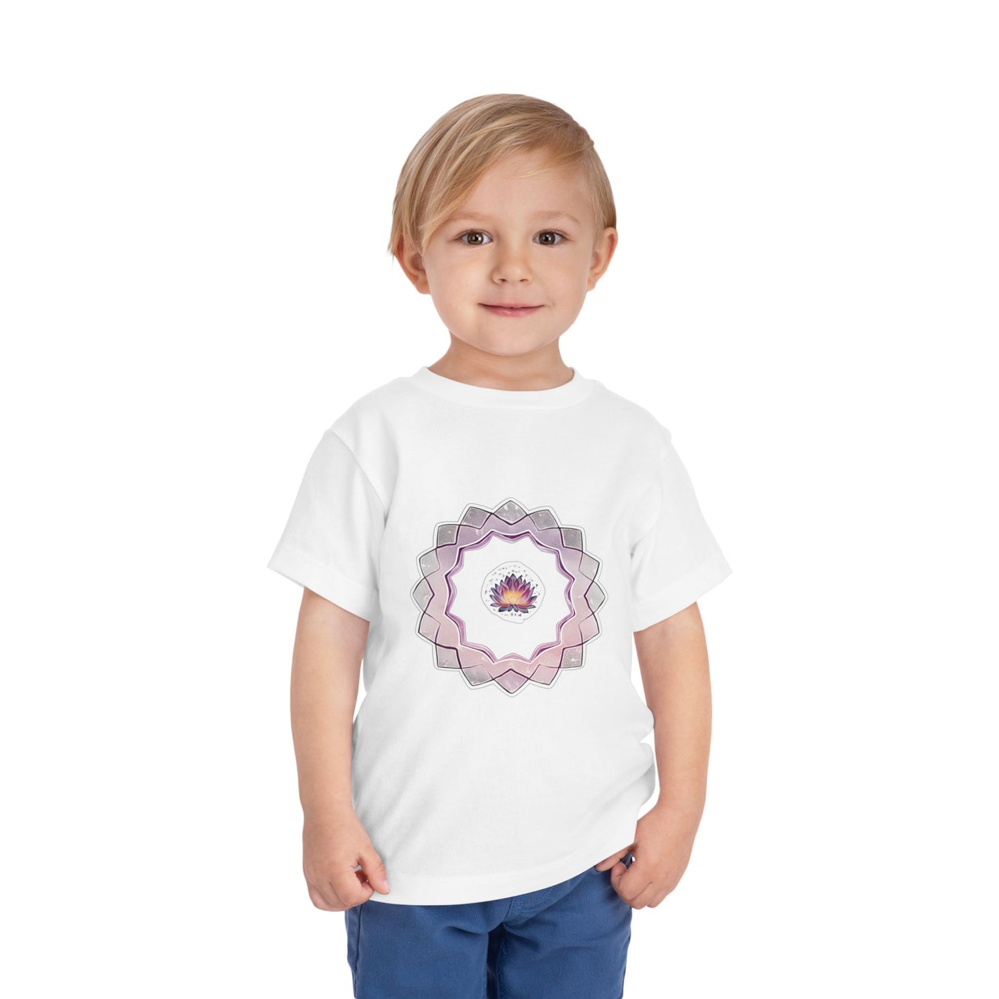 Lotus Flower Toddler Tee | Cute Short Sleeve Shirt, Kids Gift, Flower Graphic Tee, Baby Shower Gift, Summer Playtime Top