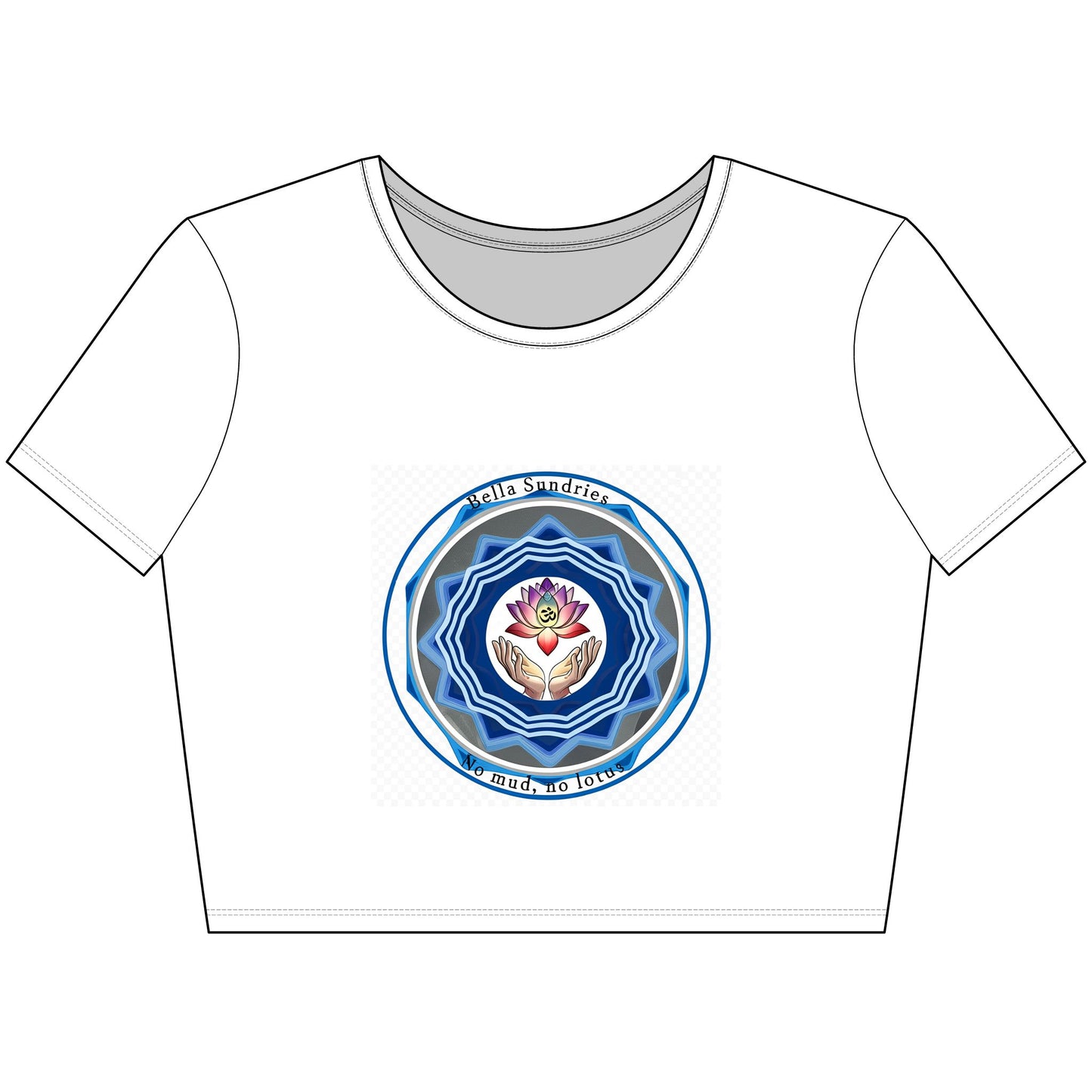 Copy of Copy of Crop Tee Chakra Art Women's Poly-Cotton