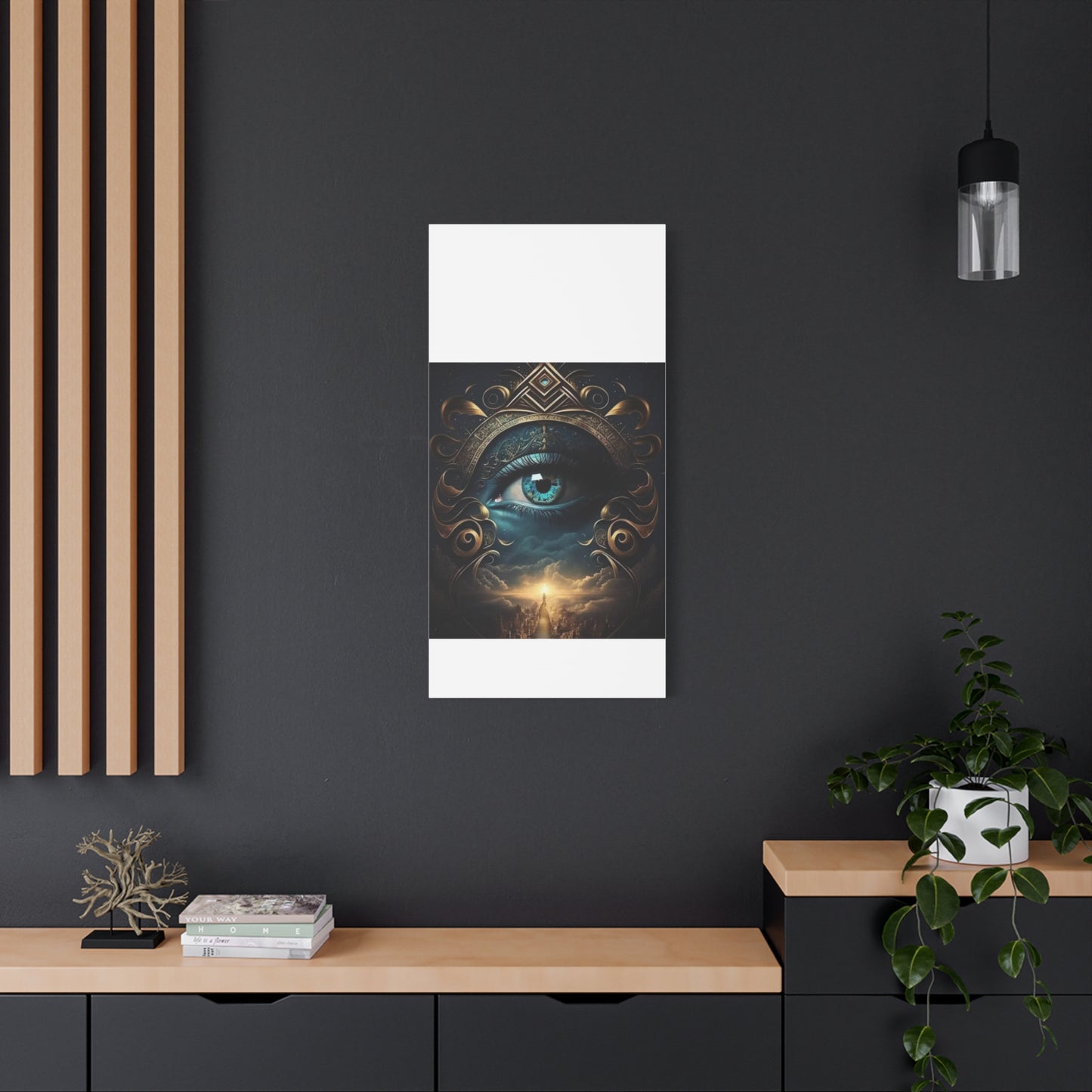 Mystical Eye Canvas Wall Art, Boho Decor, Home Wall Art, Unique Gift, Modern Artwork, Eye Design