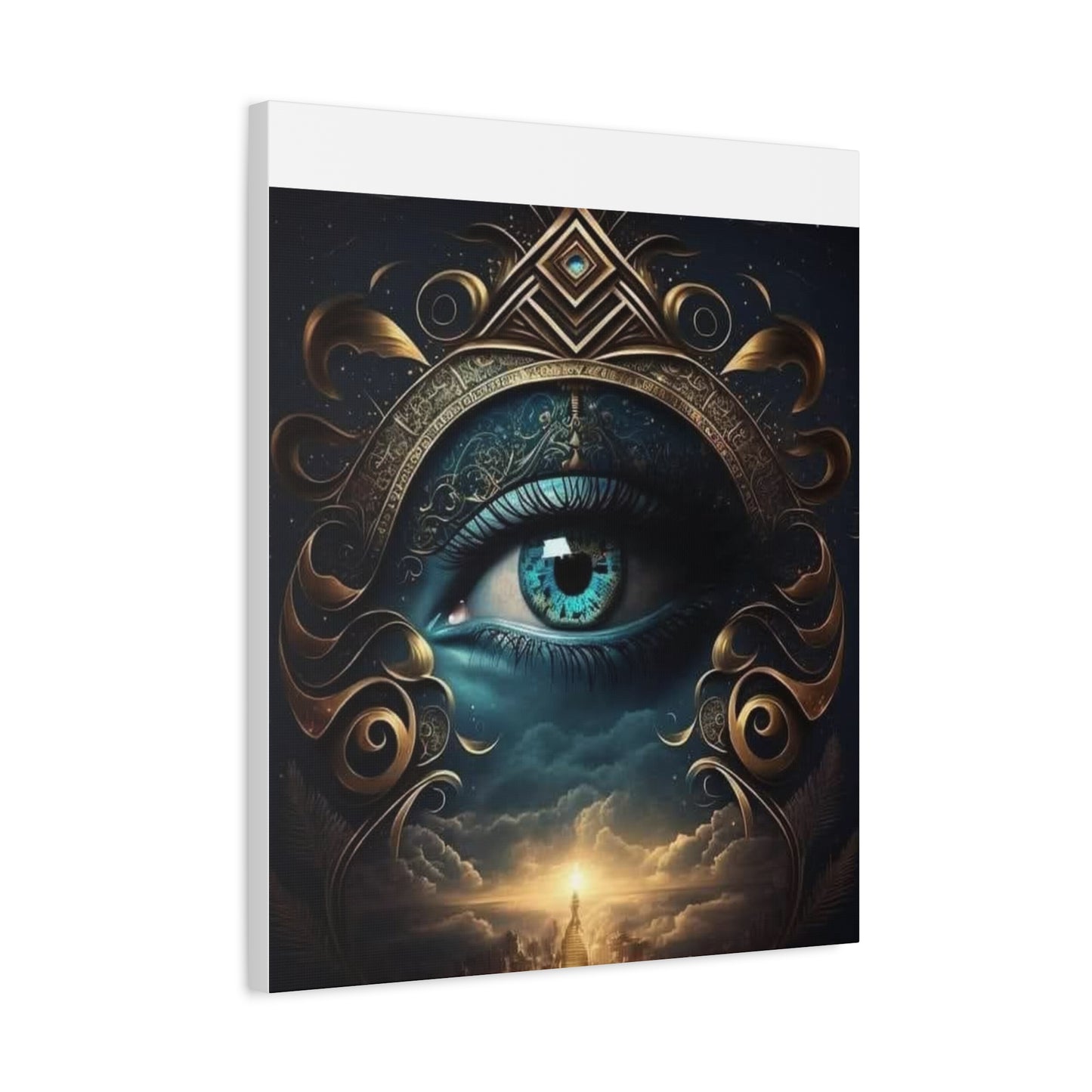 Mystical Eye Canvas Wall Art, Boho Decor, Home Wall Art, Unique Gift, Modern Artwork, Eye Design
