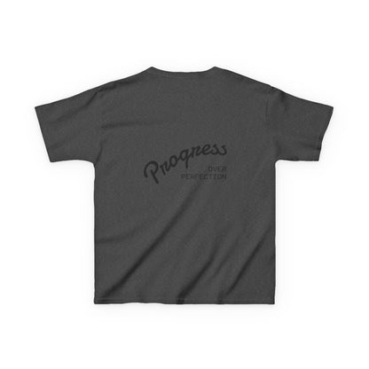 Kids Tee — ‘Progress Over Perfection’ Lotus Graphic
