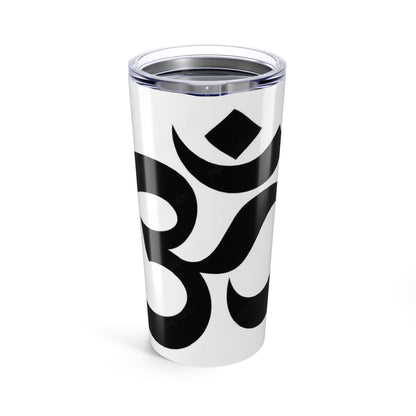 Om Symbol Stainless Steel Tumbler, 20oz Yoga Travel Mug, Meditation Drinkware, Zen Gift, Spiritual Beverage Container