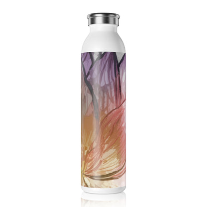 Stylish Floral Slim Water Bottle - Eco-Friendly Drinkware for Yoga, Fitness, Travel, Gifts, Home Décor