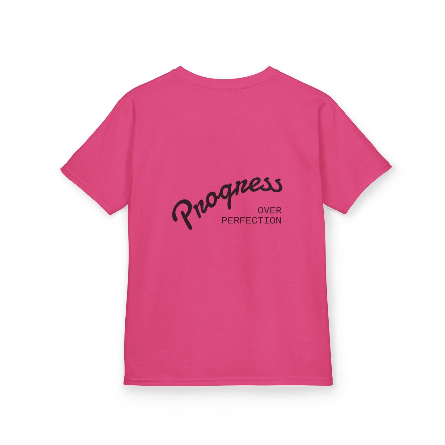 Kids Tee — ‘Progress Over Perfection’ Lotus Graphic