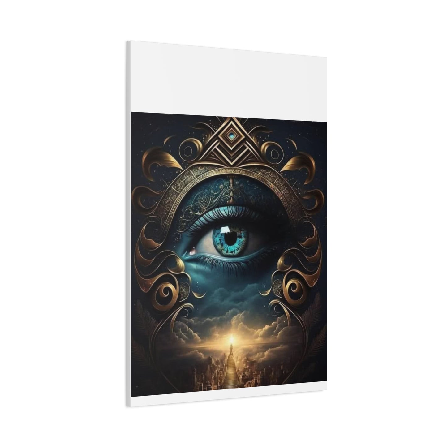 Mystical Eye Canvas Wall Art, Boho Decor, Home Wall Art, Unique Gift, Modern Artwork, Eye Design