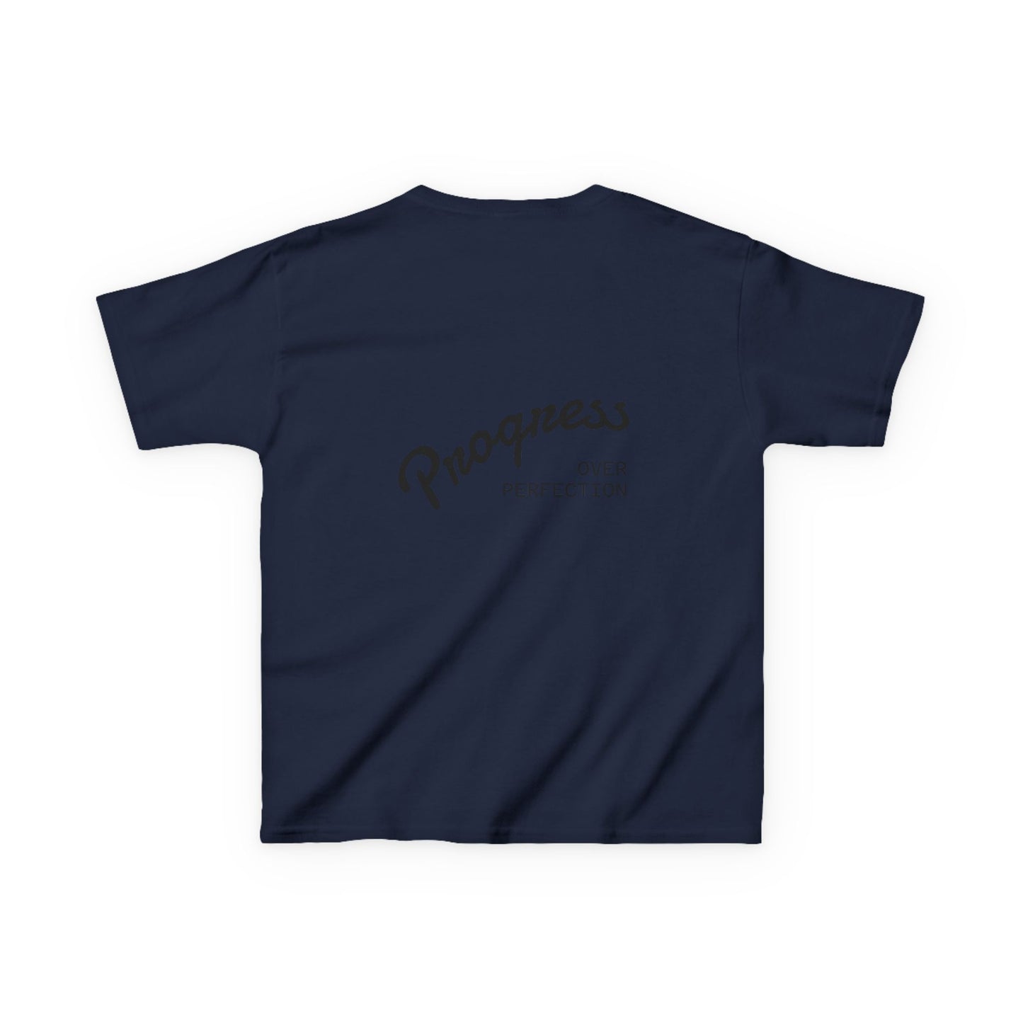 Kids Tee — ‘Progress Over Perfection’ Lotus Graphic