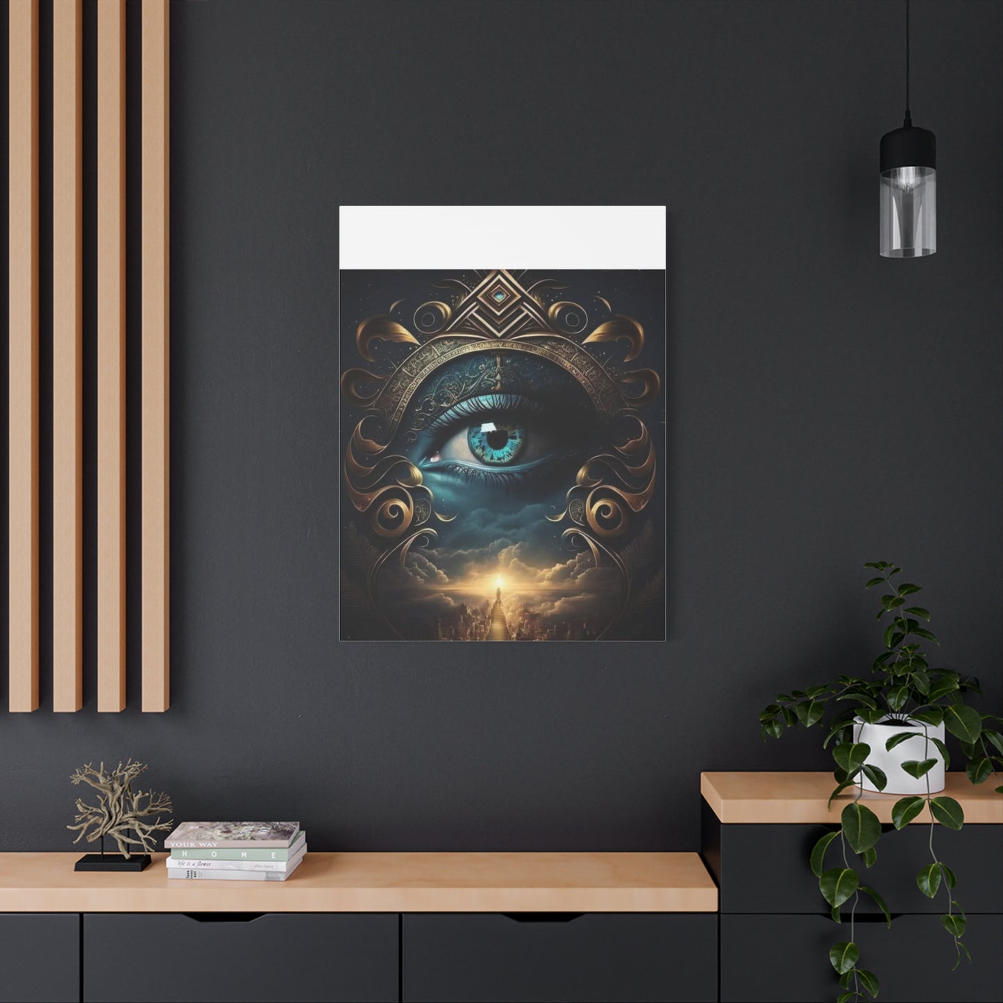 Mystical Eye Canvas Wall Art, Boho Decor, Home Wall Art, Unique Gift, Modern Artwork, Eye Design