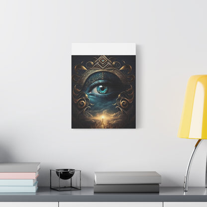 Mystical Eye Canvas Wall Art, Boho Decor, Home Wall Art, Unique Gift, Modern Artwork, Eye Design