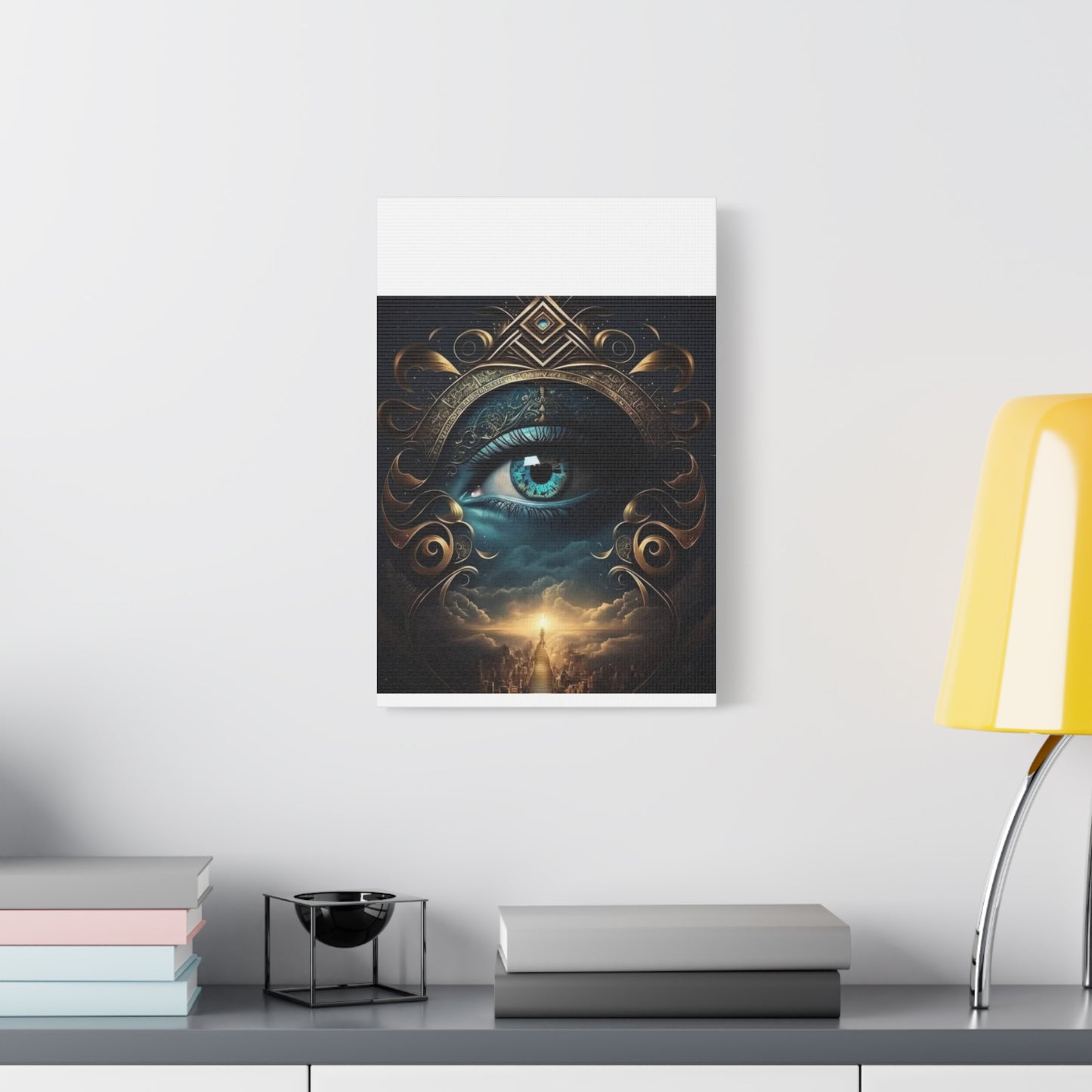 Mystical Eye Canvas Wall Art, Boho Decor, Home Wall Art, Unique Gift, Modern Artwork, Eye Design