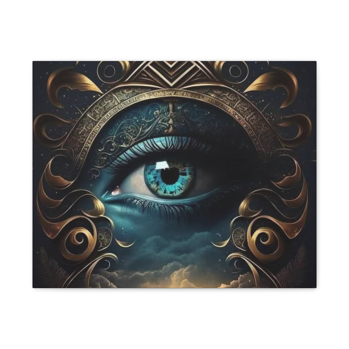 Mystical Eye Canvas Wall Art, Boho Decor, Home Wall Art, Unique Gift, Modern Artwork, Eye Design