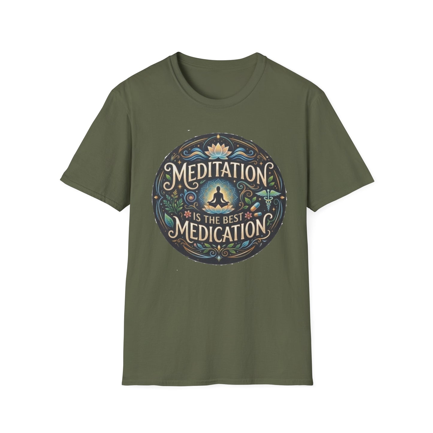 Meditation T-Shirt — "Meditation is the Best Medication" Mindfulness Tee