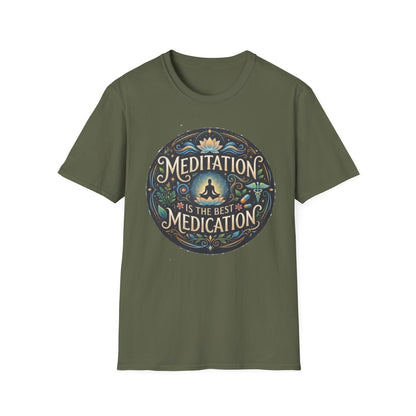 Meditation T-Shirt — "Meditation is the Best Medication" Mindfulness Tee