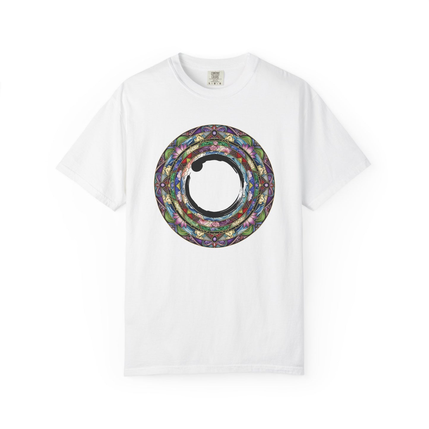 Colorful Mandala Unisex Garment-Dyed T-Shirt, Bohemian Style Tee, Casual Wear, Festival Apparel, Eco-Friendly Shirt, Gift for Her