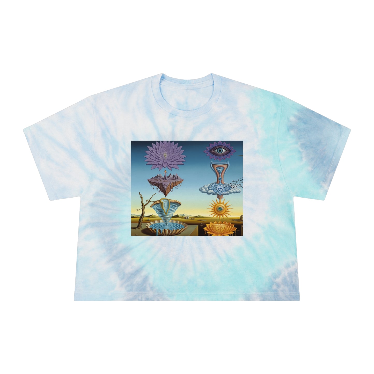 Crop Tee Carefree Chakra Style Women's Tie-Dye
