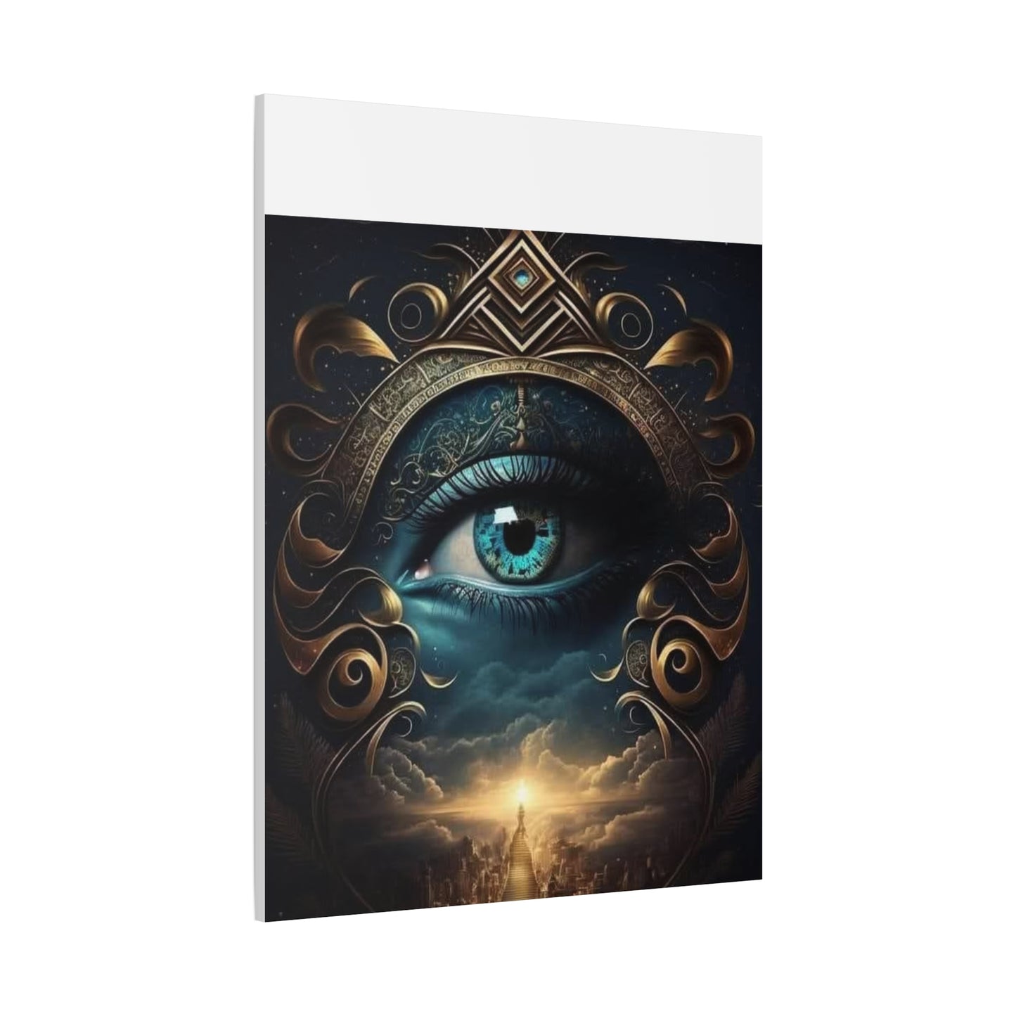 Mystical Eye Canvas Wall Art, Boho Decor, Home Wall Art, Unique Gift, Modern Artwork, Eye Design