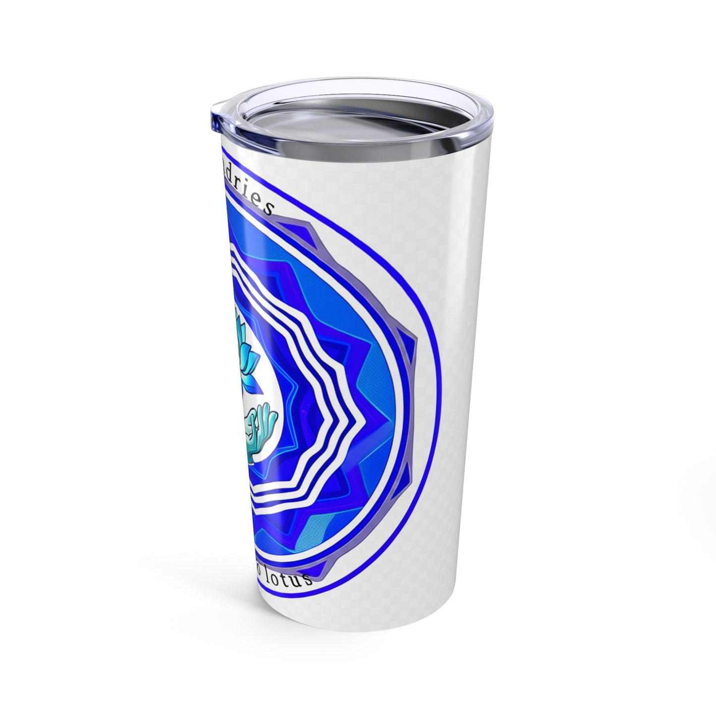 Meditative Lotus Tumbler | 20oz Travel Mug, Yoga Drinkware, Spiritual Gift, Meditation Accessory, Wellness Decor
