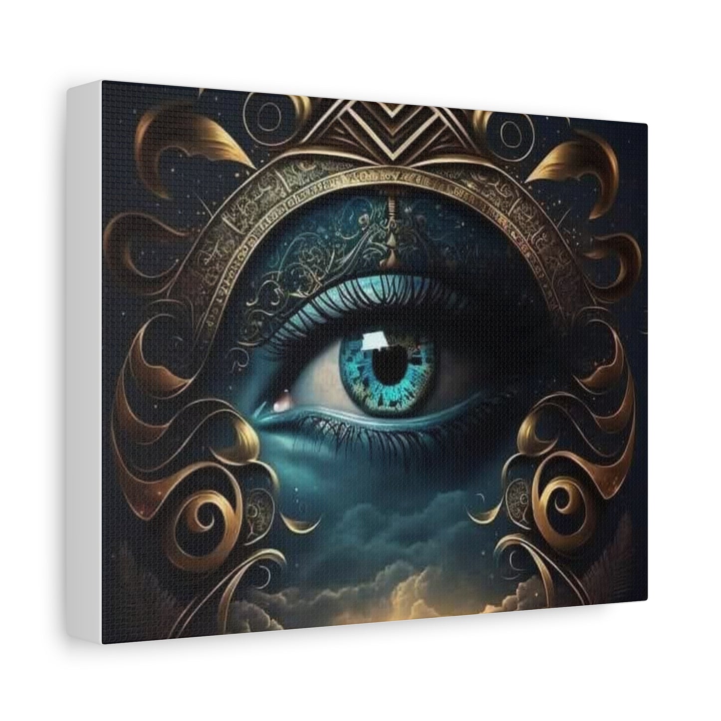 Mystical Eye Canvas Wall Art, Boho Decor, Home Wall Art, Unique Gift, Modern Artwork, Eye Design